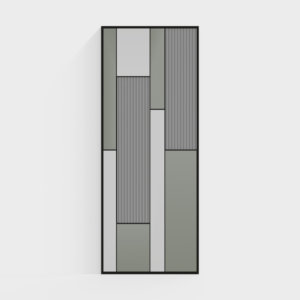 Modern glass green screen partition