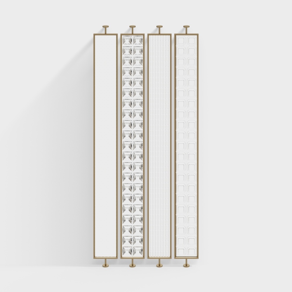 Cloison en verre à motifs d'eau en quatre parties modernes