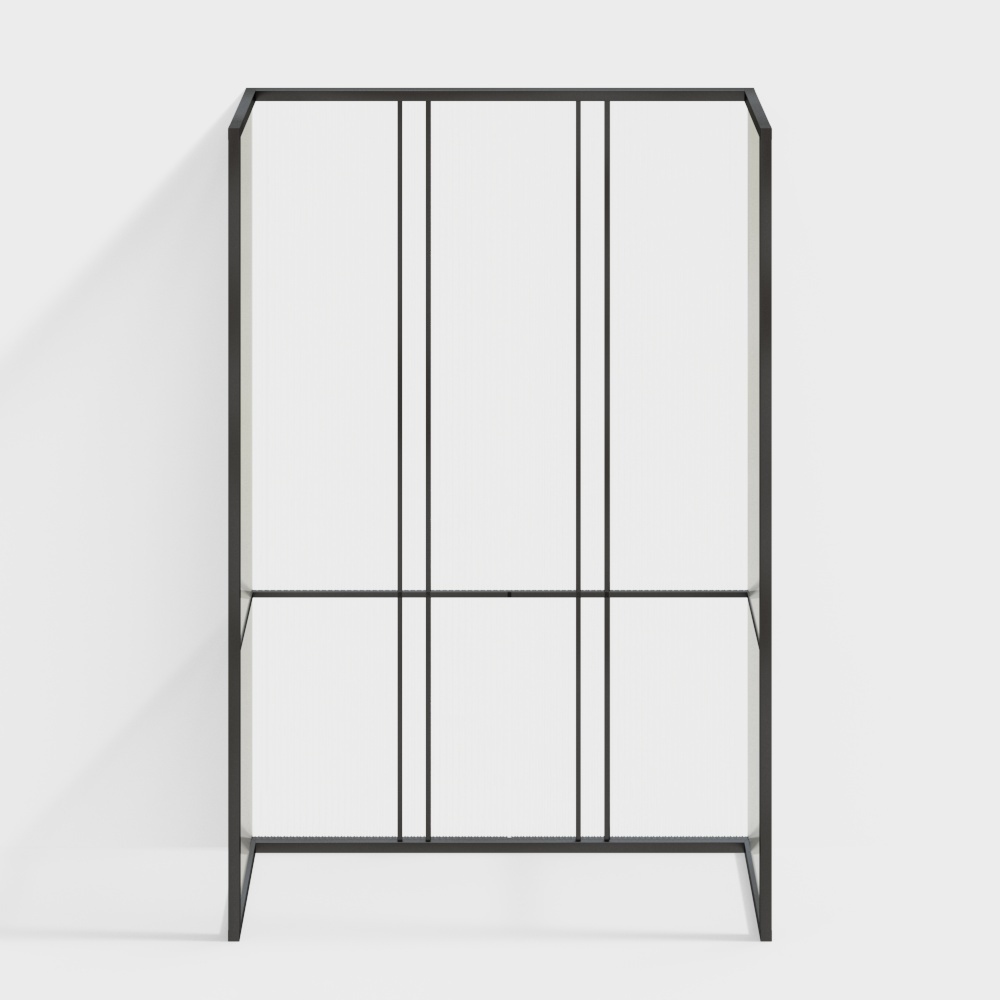 Modern screen striped glass partition