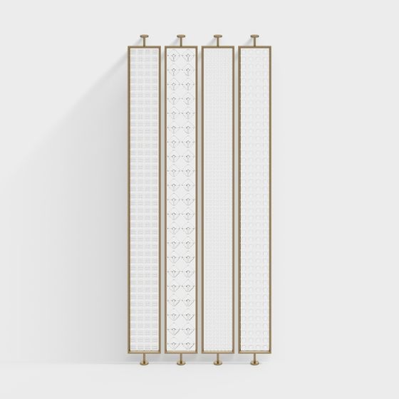 Elegant Low-Polygon Screen 3D model for Modern Interiors