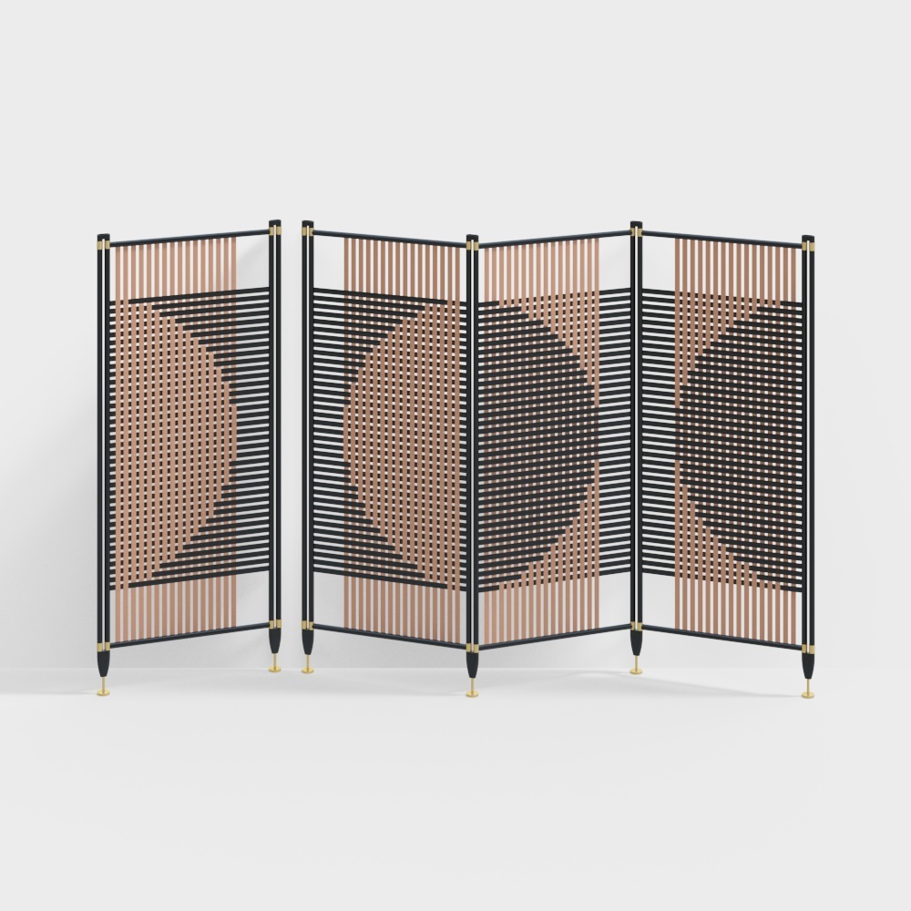 Modern orange partition screen