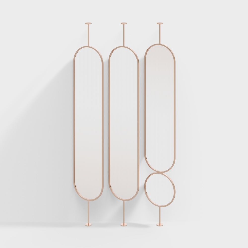 Modern vertical glass partition