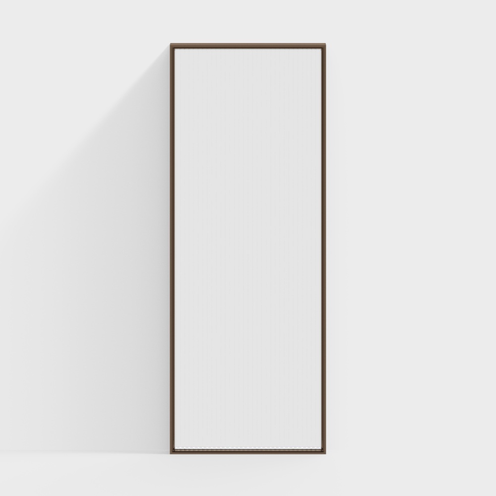 Modern glass striped brick partition