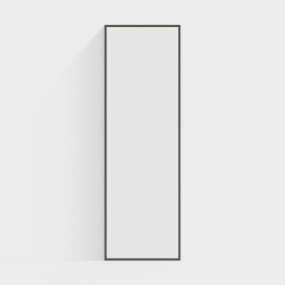Stylish Mirror Frame 3D model for Contemporary Design