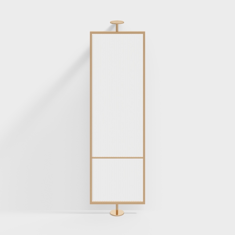 Modern metal edge screen partition