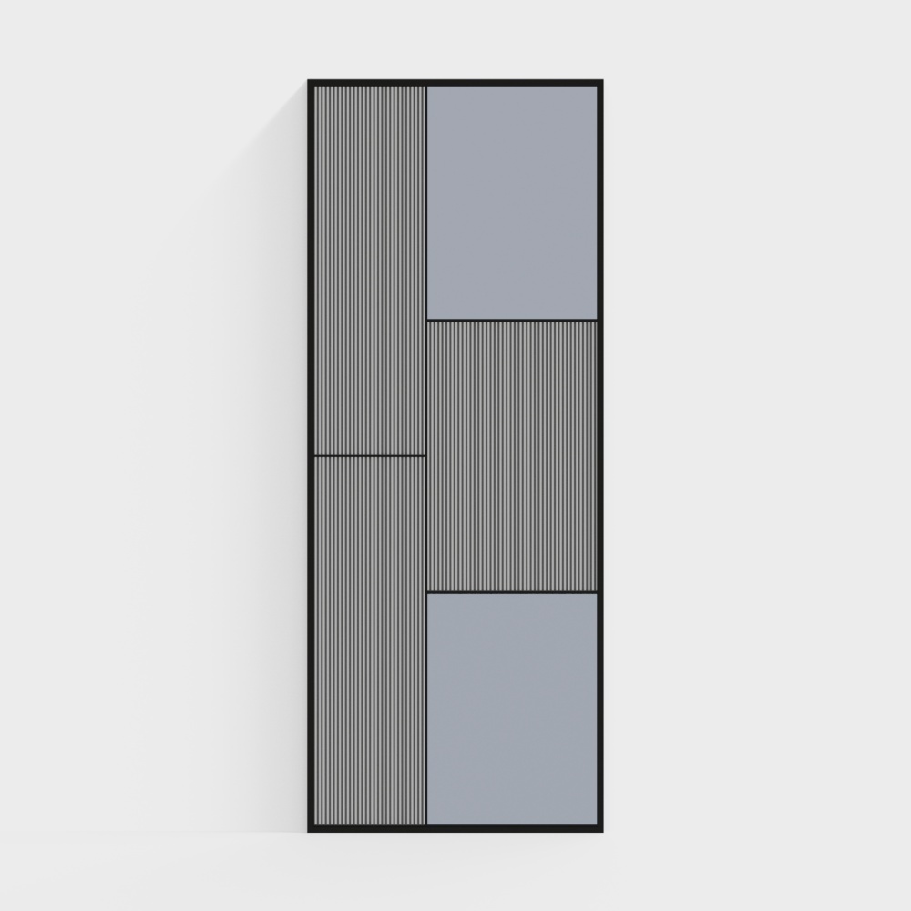 Modern glass blue screen partition