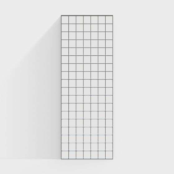 Stylish Grid Wall 3D Model for Contemporary Interiors