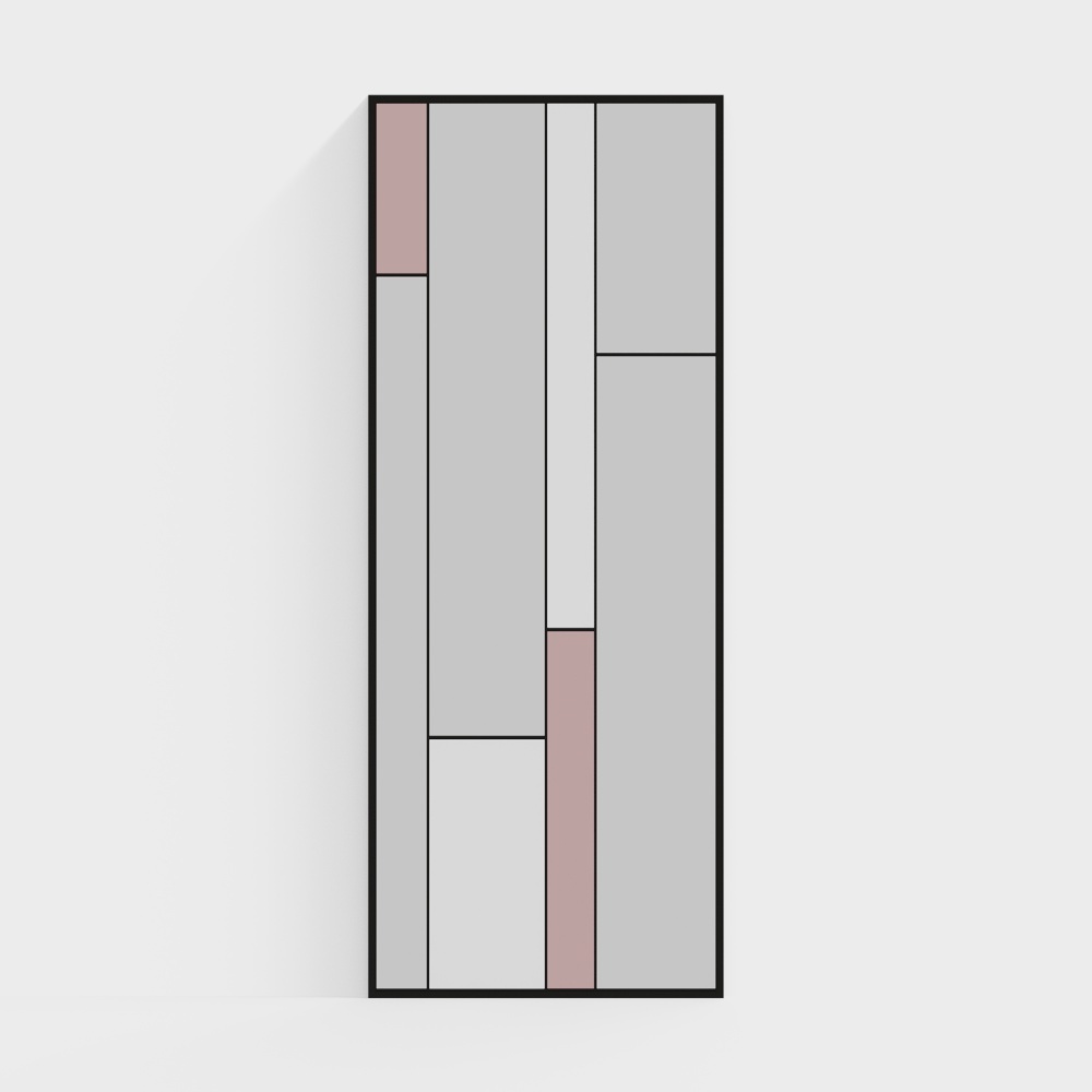 現代玻璃橙色屏風隔斷