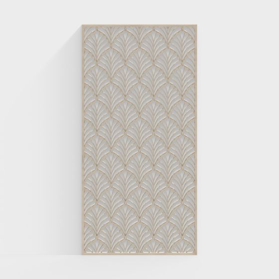 Stylish Fan-Shaped Screen 3D model for Modern Spaces