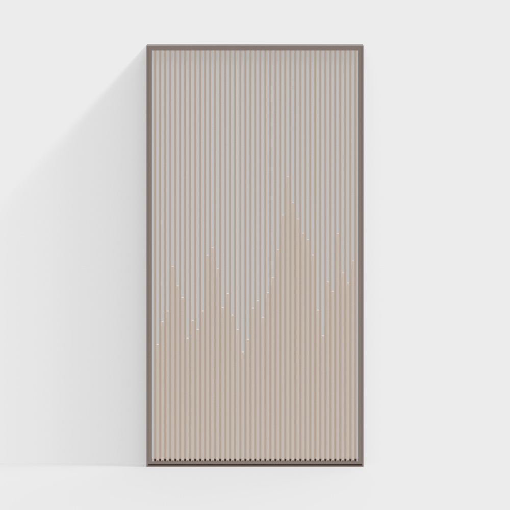 Modern screen partition striped metal