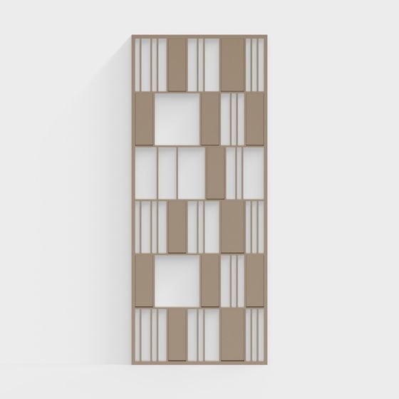 Low-Poly High-Detail Grid Screen 3D Model