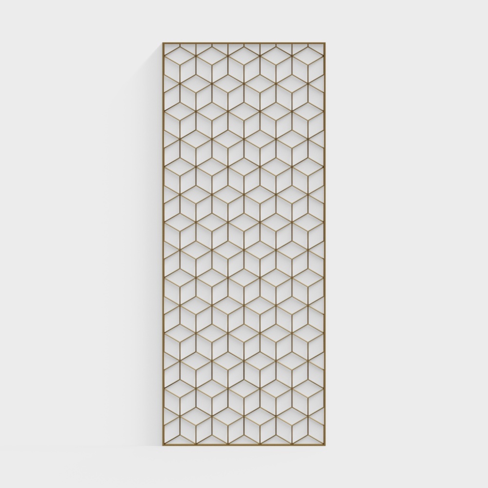 Modern checkered metal screen partition