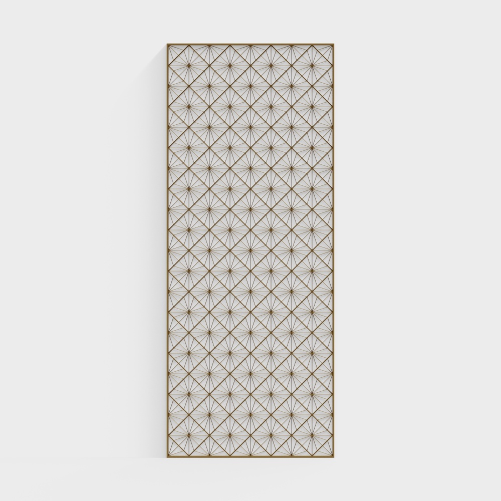 Modern rhombus metal screen partition