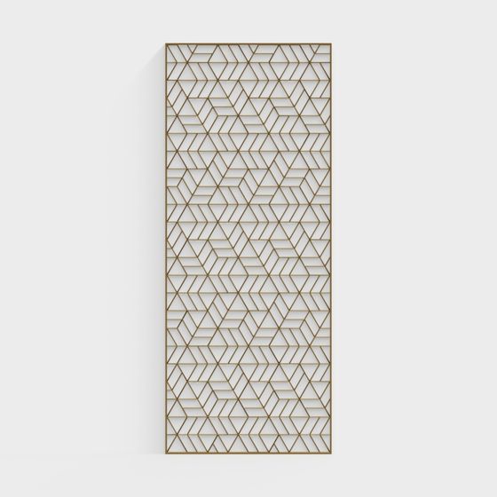 Geometric Mesh Screen 3D model for Modern Interiors