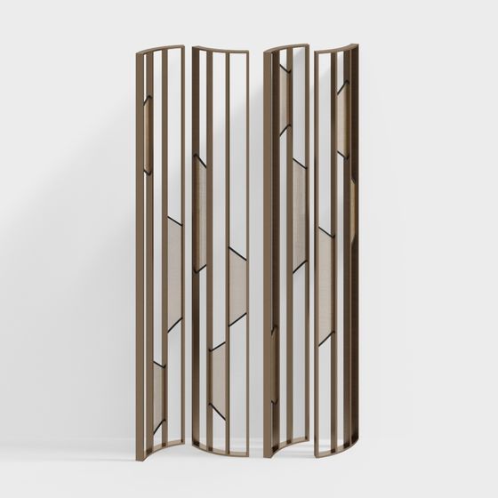 Stylish Low-Polygon Screen 3D model for Modern Spaces