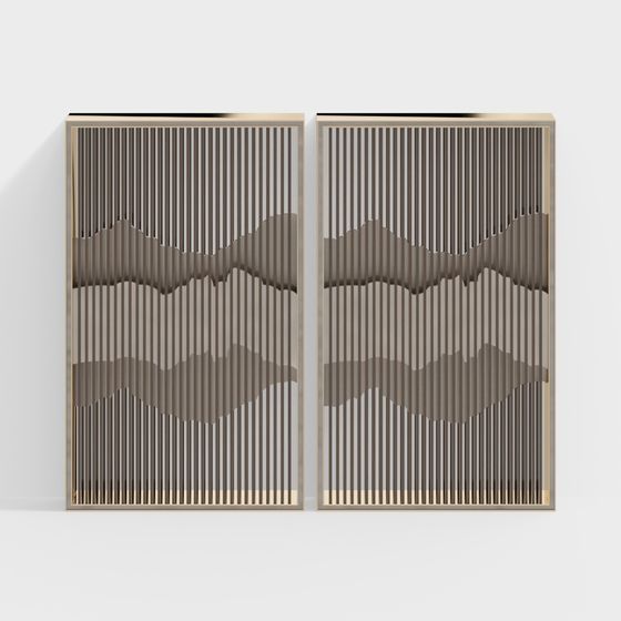 Unique Wavy Screen 3D Model for Creative Spaces