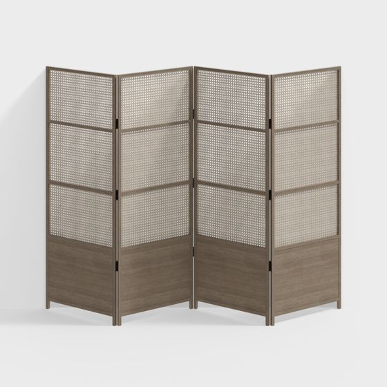 侘び寂びスタイル正方形ラティスラタンパーティションスクリーン