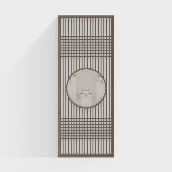 Sophisticated Low-Polygon Screen Divider 3D Model