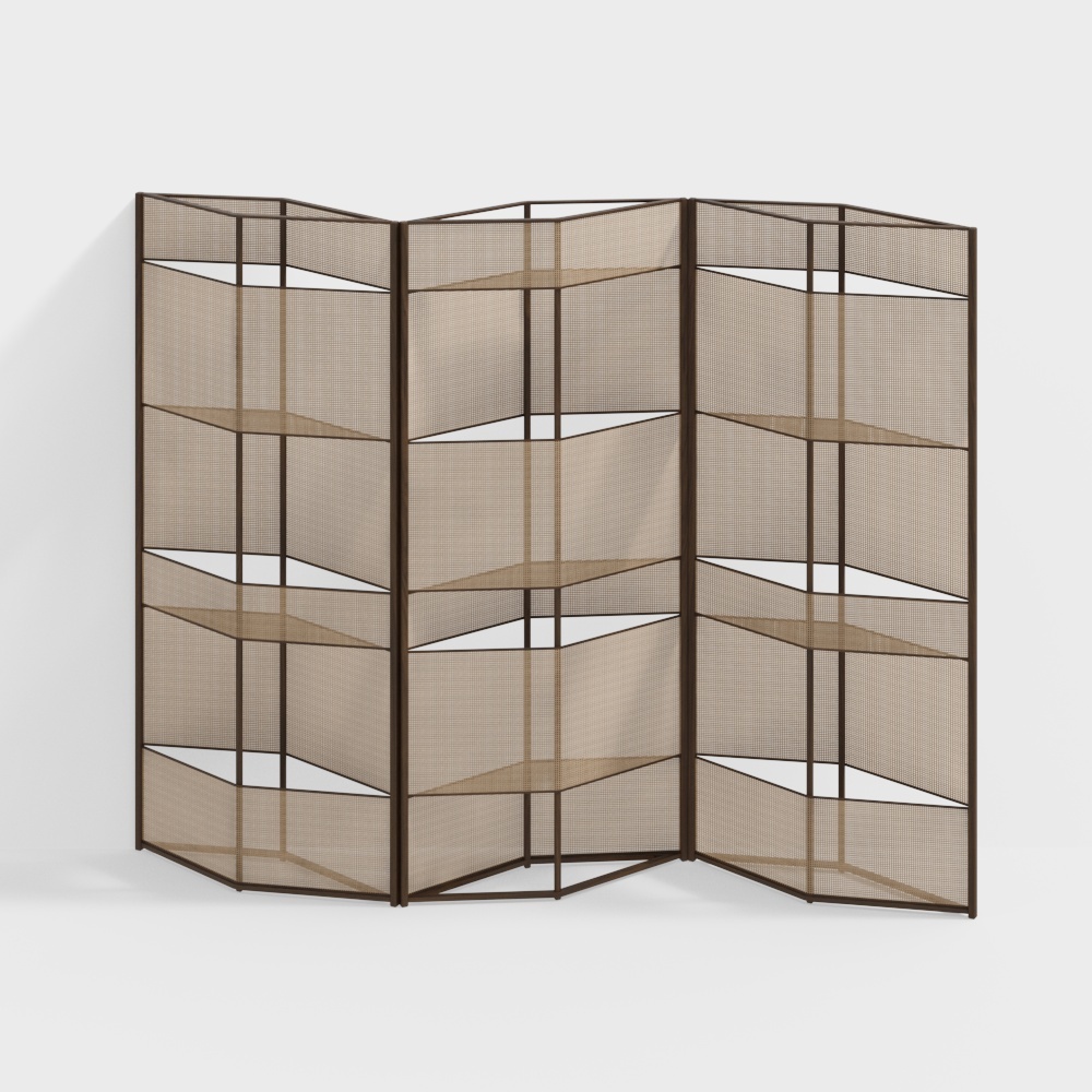 Wabi-sabi style woven partition screen