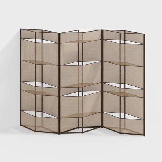 Unique Low-Poly Partition Screen 3D model