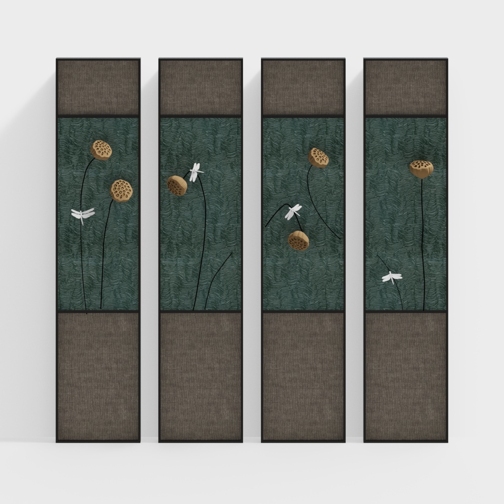 New Chinese style lotus partition screen