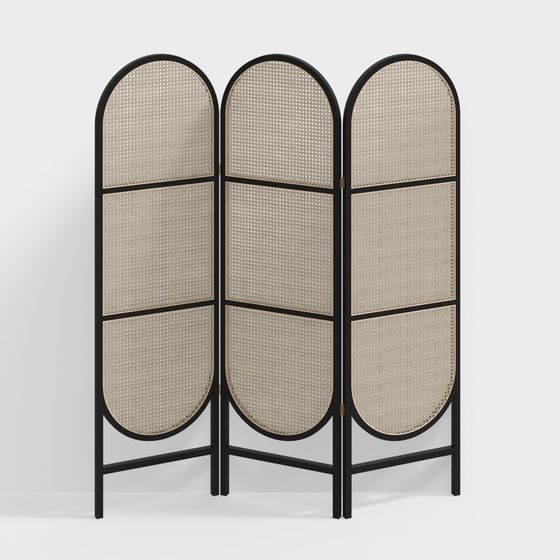 Arched Elegance Screen 3D model for Modern Interiors