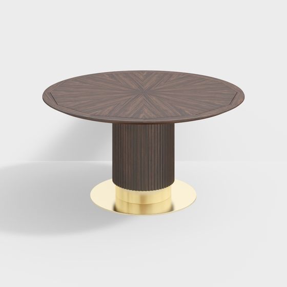 Elegant Round Table 3D model for Modern Interiors