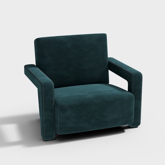 Velvet Comfort Sofa 3D model