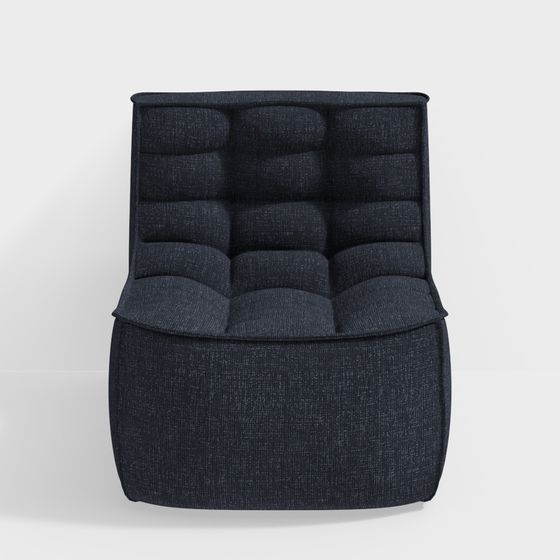 Unique Low-Poly Sofa Chair 3D Model