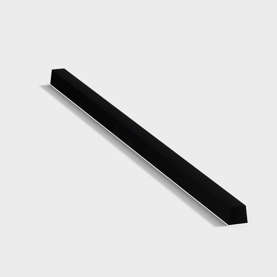 Minimalist Black Rectangular Column 3D model