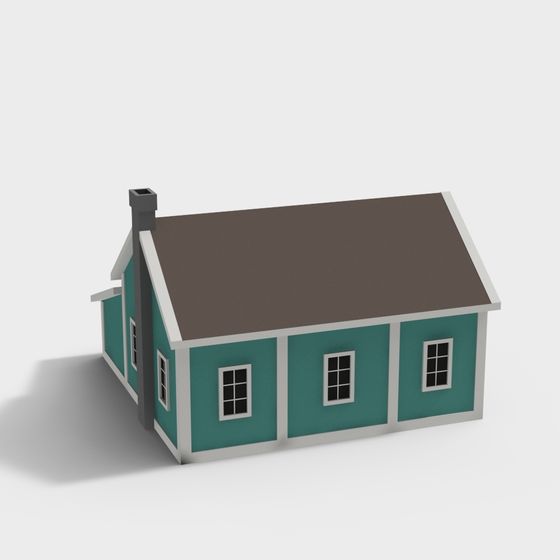 Charming Low-Polygon Cottage 3D model for Creative Projects