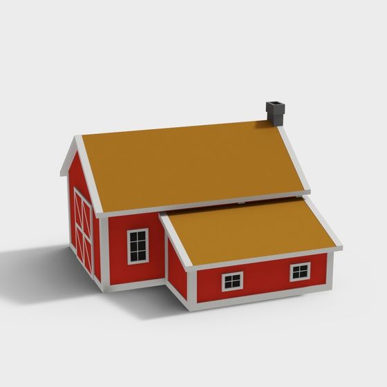 Red Barn 3D Model