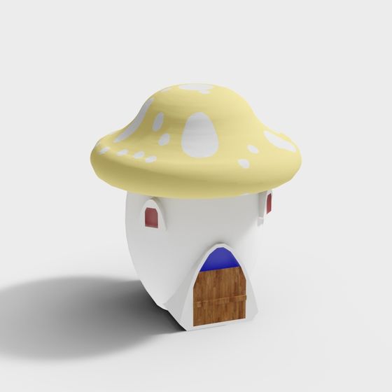 Charming Mushroom House 3D model for Creative Projects