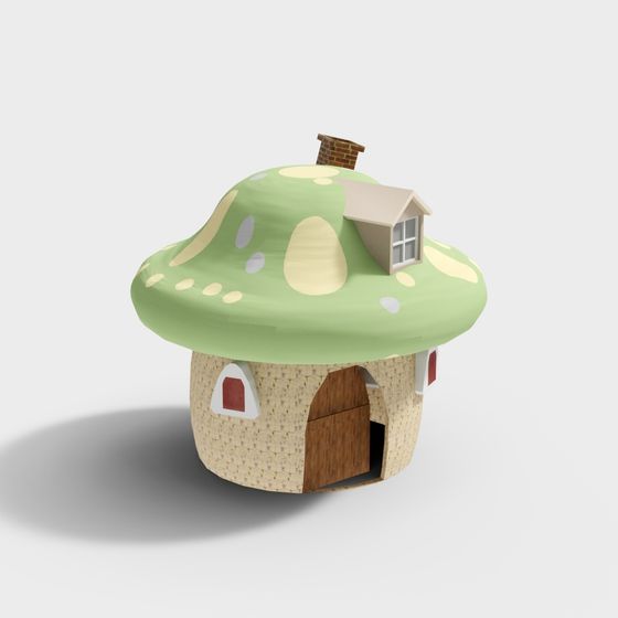 Charming Mushroom House 3D model