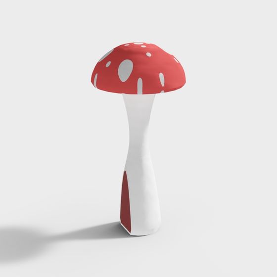 Charming Fantasy Mushroom 3D model