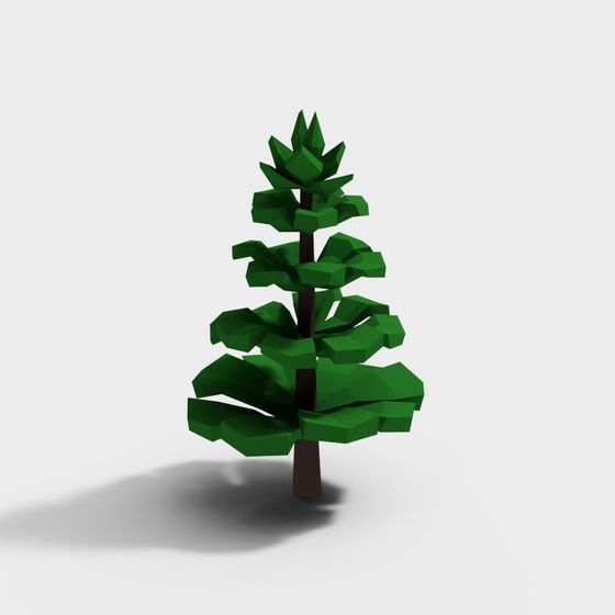 Low Poly Pine Tree 3D model for Creative Projects