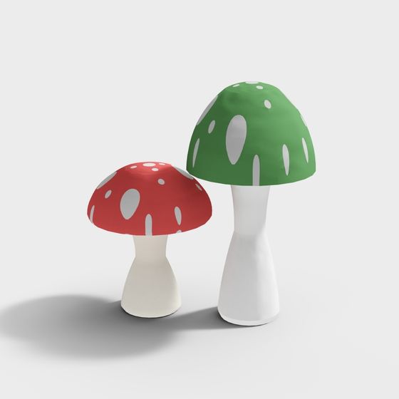 Whimsical Fairy Mushroom 3D Model