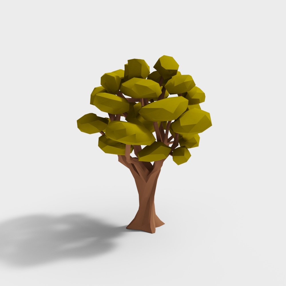 Low Poly Green Tree 3D model