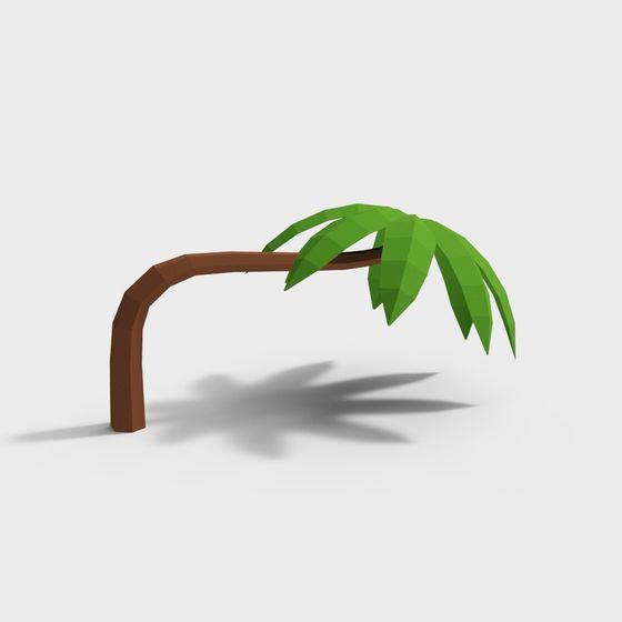 Low-Poly Palm Tree 3D model for Tropical Scenes
