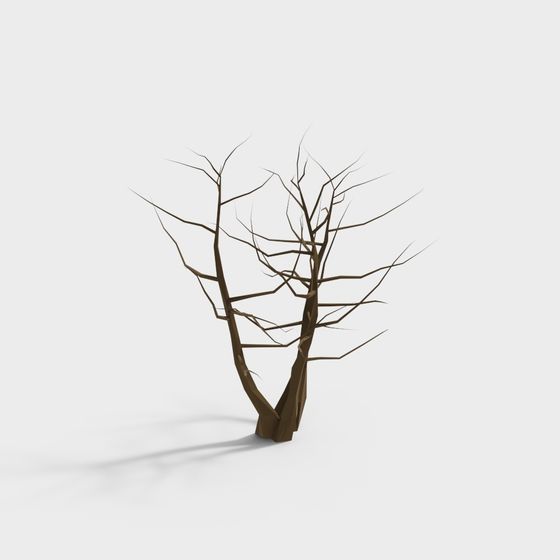Low-Polygon Dead Tree 3D Model for Creative Projects