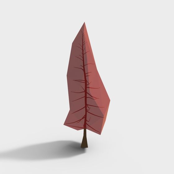 Red Leaf Tree 3D model for Creative Projects