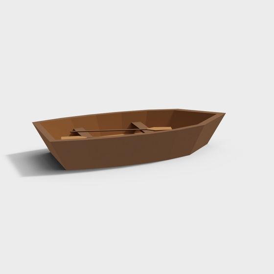Low-Poly Rowboat 3D model for Creative Projects