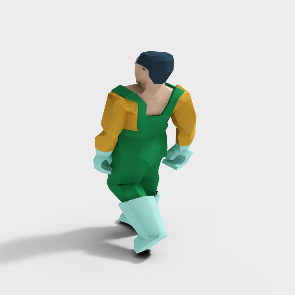 Cartoon model_Worker 04