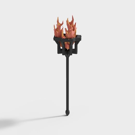 Flame Torch 3D model for Creative Projects