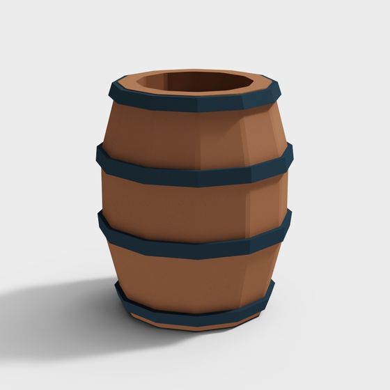 Vintage Wooden Barrel 3D model for Creative Projects