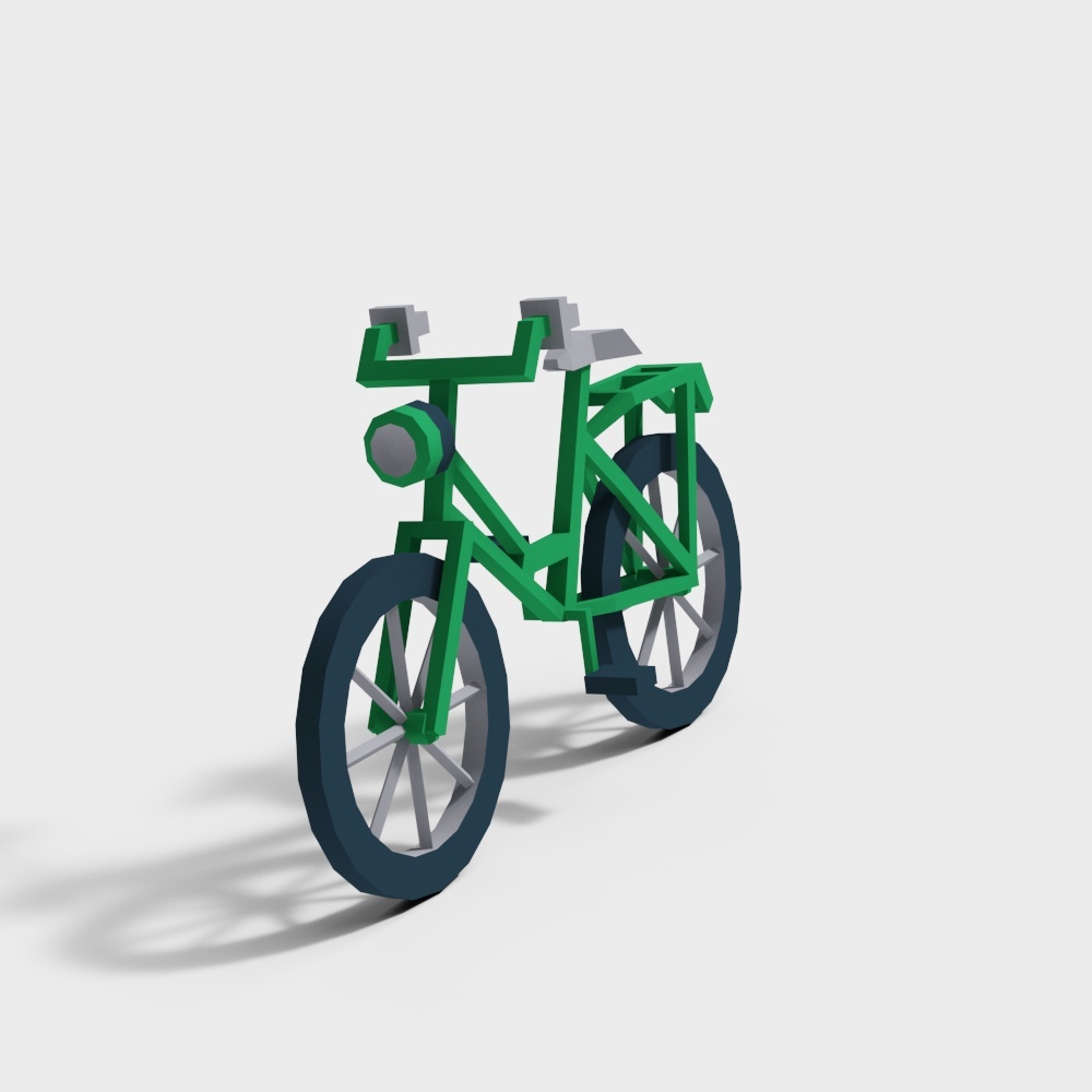 Urban Green Shadow Bicycle 3D model