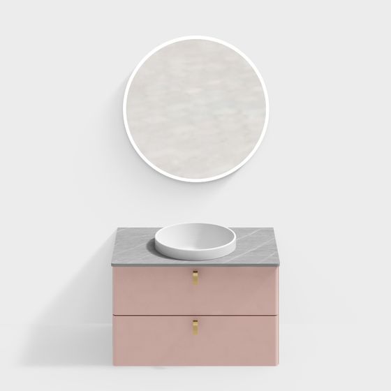 Minimalist Bathroom Vanity 3D model