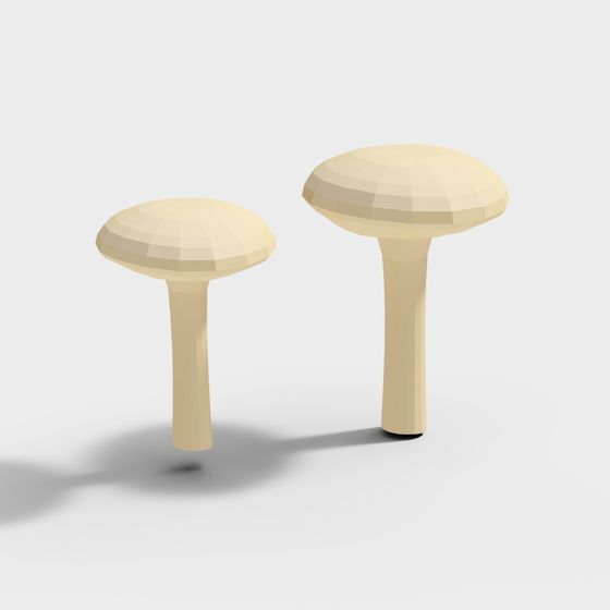Stylish Mushroom Stool 3D model for Creative Spaces