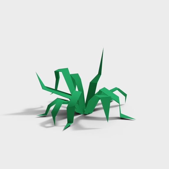 Vibrant Low-Polygon Spider 3D model