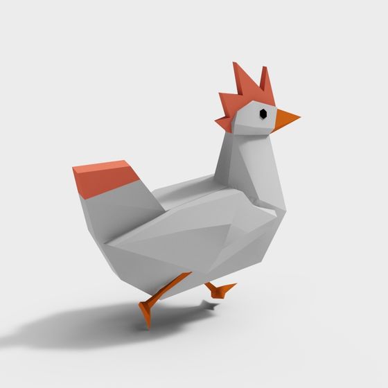 Low-Poly Mr. Chicken 3D model